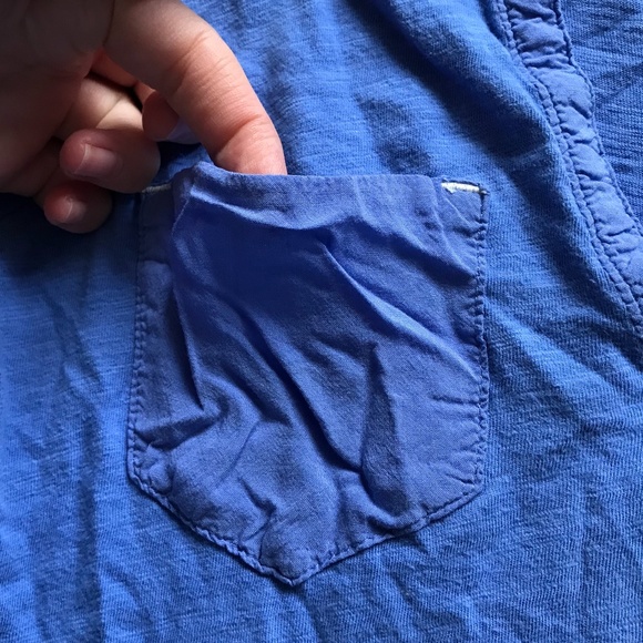 ANTHROPOLOGIE Blue V-neck ¾ Sleeve Tee Size XS - Picture 3 of 8